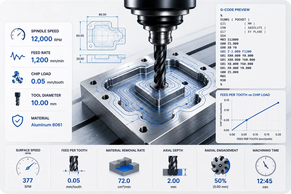 CNC calculators — feeds, speeds and chip load